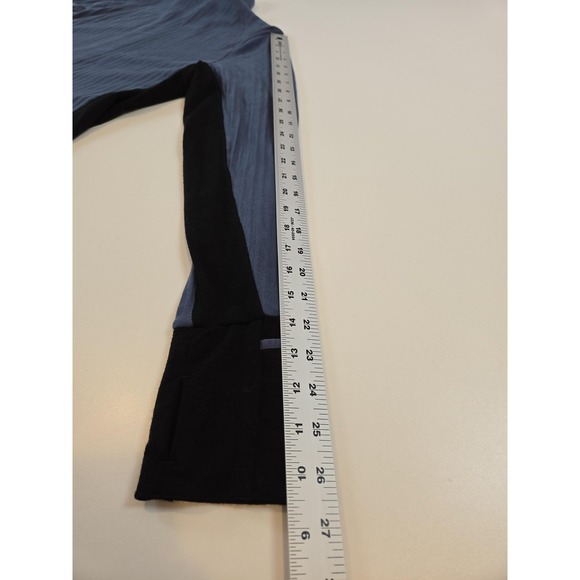 Icebreaker Jacket Womens Large Blue Full Zip Merino Wool Thumbholes Mock Neck - Picture 10 of 12